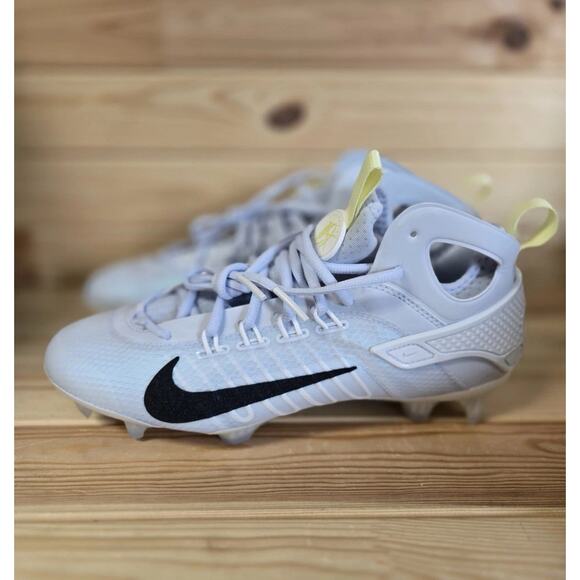 Nike Huarache 9 Elite Mid Lax SE Grey Cleats FV6149-001 NEW Men's Size 11 - Picture 1 of 7